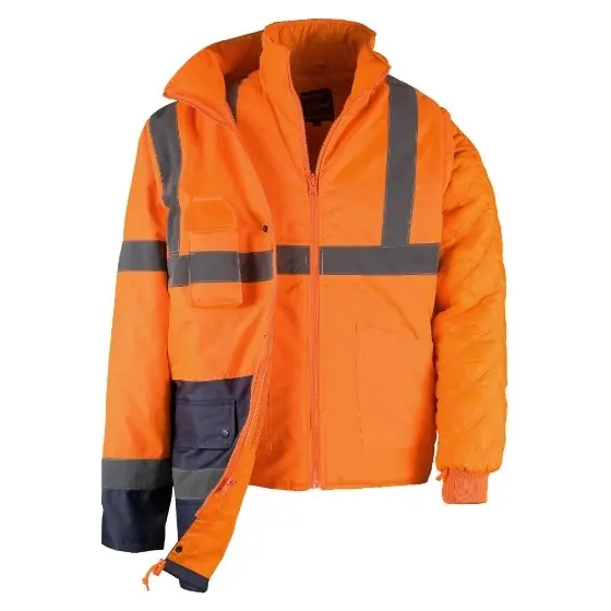 Parka alta visibilità tgL arancio/blu giacca riflettente 3 in 1 Kapriol Soddisfatti O Rimborsati