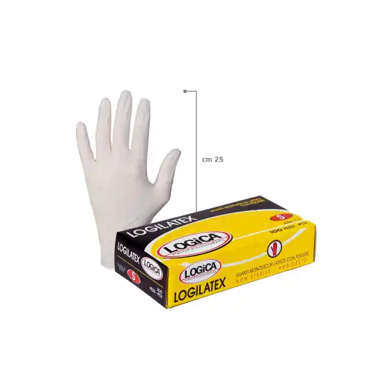 Nuova Collezione GUANTI LATTICE AQL1,5 100PZ C/POL taglia M, 1 CF