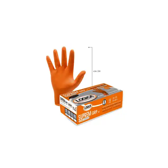 Offerta Lampo GUANTI NITRIL ARANCIO DIAMANTATO CF.50 taglia 2X, 1 CF