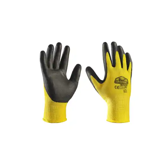 GUANTO POLIURETANO GIALLO NERO taglia 09, 12 PA Di Tendenza