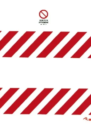 Autentico CARTELLO 'DIVIETO DI AFFISSIONE' cm 180 x 98- EUROSIGNALS
