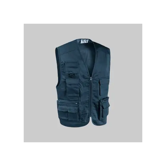 Reso Gratuito GILET MULTITASCHE BLU Tg. M