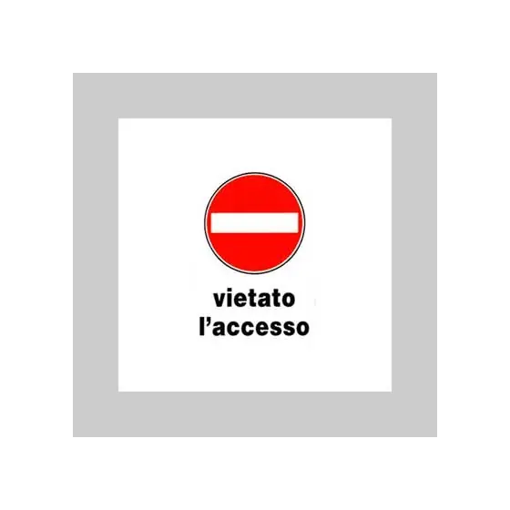 Ordine In Blocco CARTELLO 'VIETATO L'ACCESSO' 20x30 cm PZ 10,000000