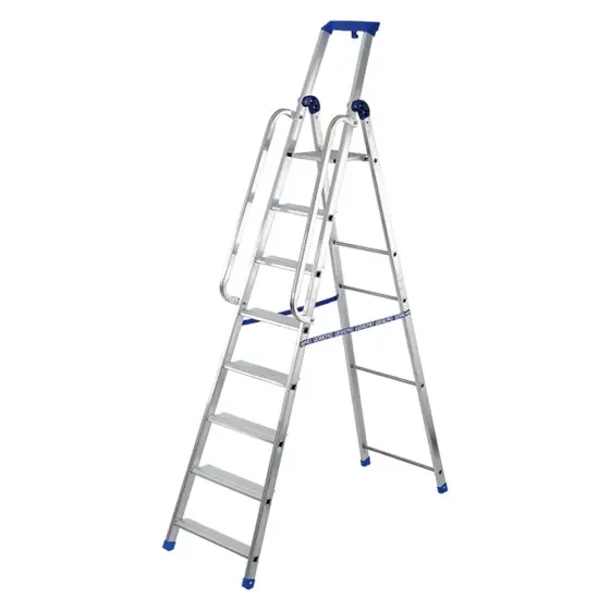 Compra Adesso SCALA PROFESSIONALE DOPPIA CON MANIGLIONI 8 gr. - aperta cm 244/chiusa cm 265- GIERRE