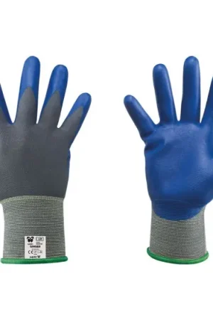 Acquista Ora GUANTI NITRILE/NYLON 'GINGER' Tg. 10 - colore blu/grigio pz. 12 - NERI