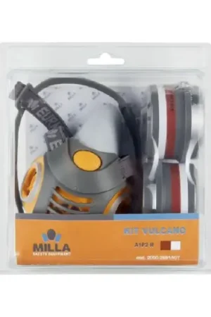 MASCHERA RESPIRATORIA BIFILTRO 'VULCANO' IN KIT con coppia filtri A1P2- MILLA Compra Oggi Stesso