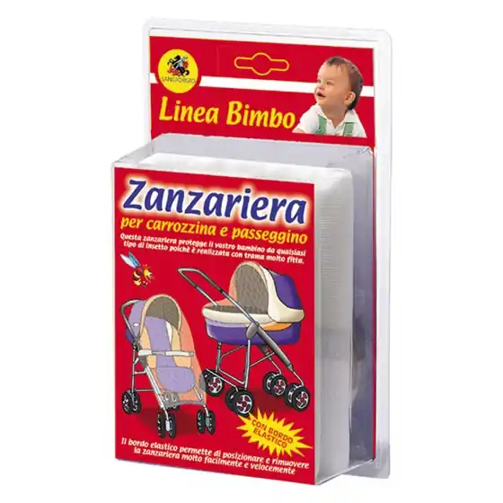ZANZARIERA IN POLIESTERE PER CARROZZINA cm 150 x 130 - col. bianco- SANGIORGIO Offerta
