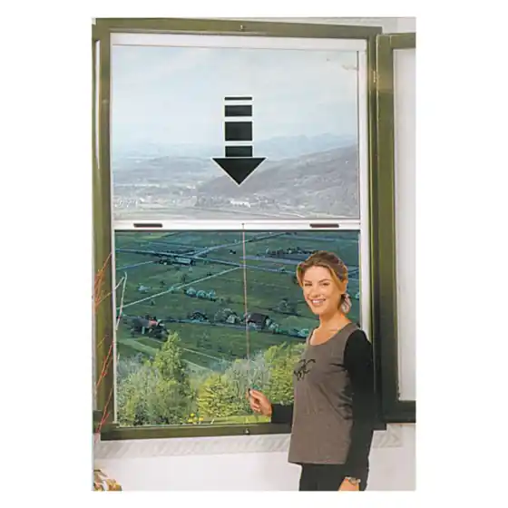 Super Prezzo ZANZARIERA AVVOLGIBILE VERTICALE cm 120 x 160 marrone ral 8017- IRS
