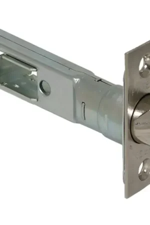 Artigianale SCROCCO TUBOLARE PER SERRATURA PREMI/APRI 'NOVA' E 60 mm - frontale ottone nichel.- MERONI