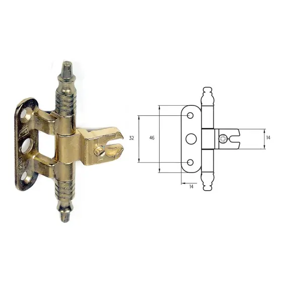 CERNIERA PER MOBILI 'A0113' bronzata pz. 2 - Hey Casa Quantità Limitata