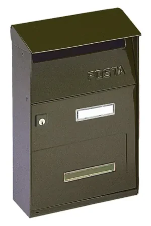 CASSETTA POSTALE SERIE 'EFFE' cm 22 x 11 x h 32,5 vern.ghisa- ALUBOX Scelto Dai Clienti