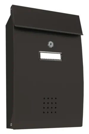 Fatto A Mano CASSETTA POSTALE PORTA RIVISTA SERIE 'PECHINO' lamiera zincata - vern.grigio ghisa- ALUBOX