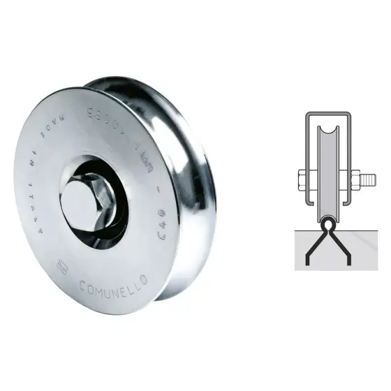 Promo Stagionale RUOTA PER CANCELLI GOLA A 'U' ø 100 2 cuscinetti 315 pz. 8 - COMUNELLO