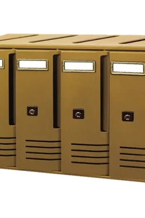 Fatto A Mano CASSETTA POSTALE SERIE 'CUBO' C5 - cm 52 x 17,5 x H 30 verniciata bronzo- ALUBOX