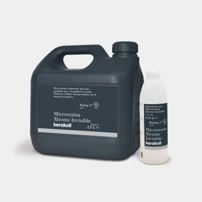 Microresina xtreme invisibile 2,5+0,50 lt bicomponenete trasparente all'acqua Top Qualità