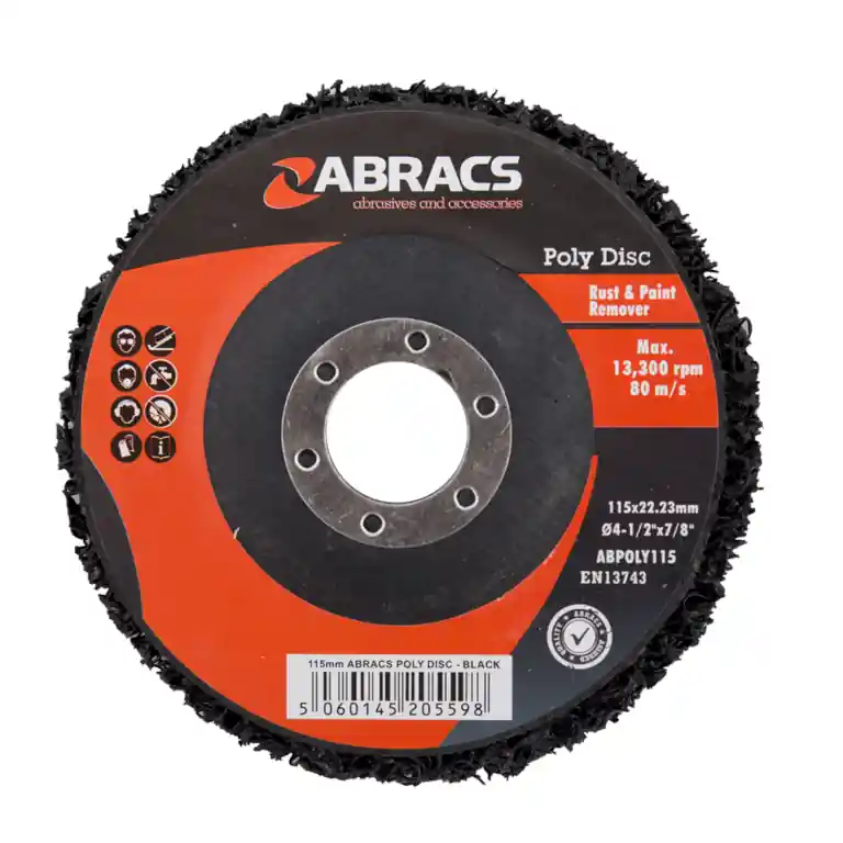 Abracs Rust & Paint Removal Poly Disc Certificato