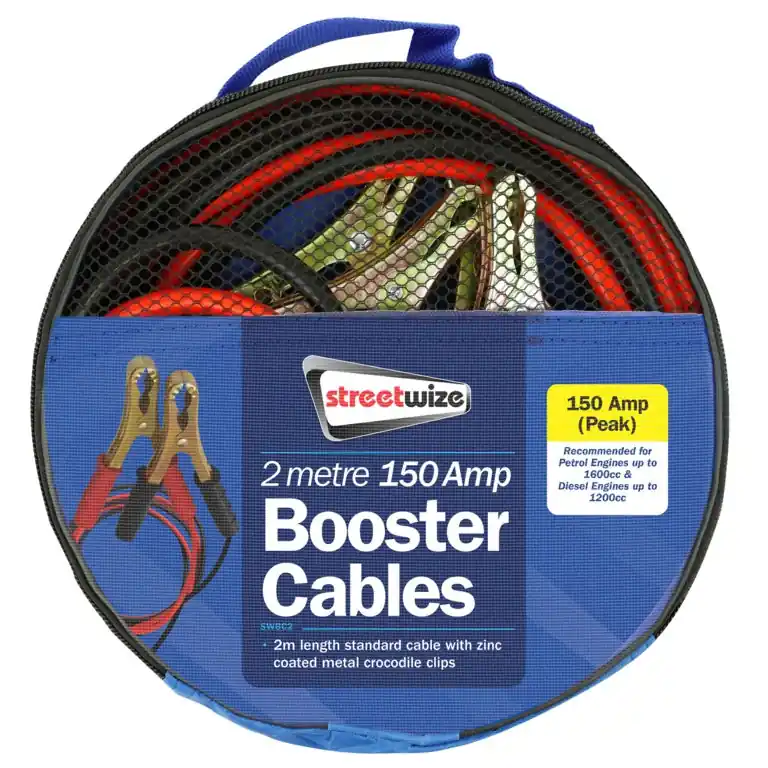 Streetwize Booster Cable with Metal Crocodile Clips 2m/150 Amp Lusso