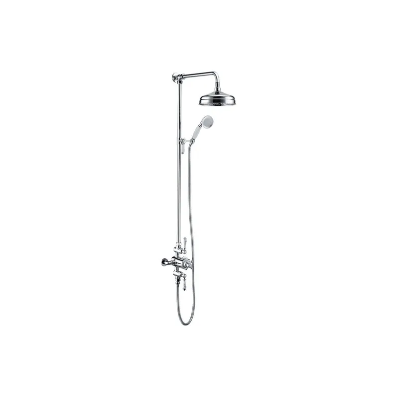 Burchs Traditional Exposed Two Outlet Shower Valve w/Riser Kit & Overh Migliore Qualità