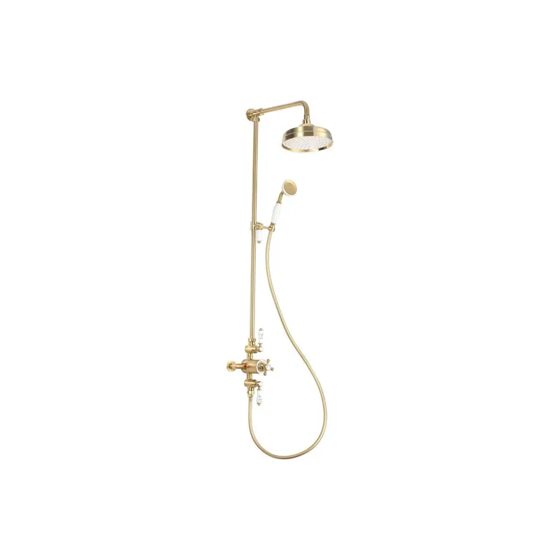 Burchs Thermostatic Shower Kit - Brushed Brass Nuova Collezione