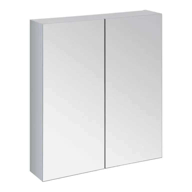 SP Avalon Wall Hung 2 Door Grey Mirror Cabinet 600mm Nuova Collezione