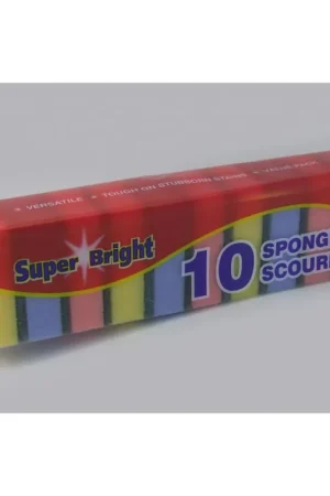 Superbright Sponge Scourers – Heavy-Duty Cleaning Pack of 10 Spedizione Mondiale