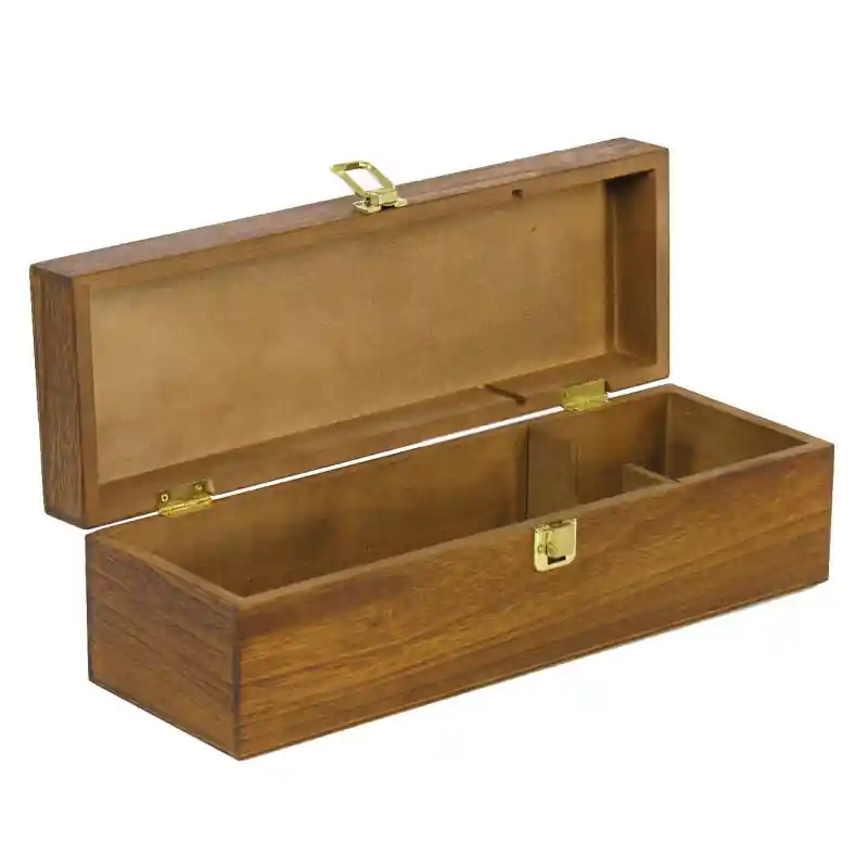 Cassetta portabottiglia noce chiaro 1 posto 36x12h11 cm elegante Nuova Collezione