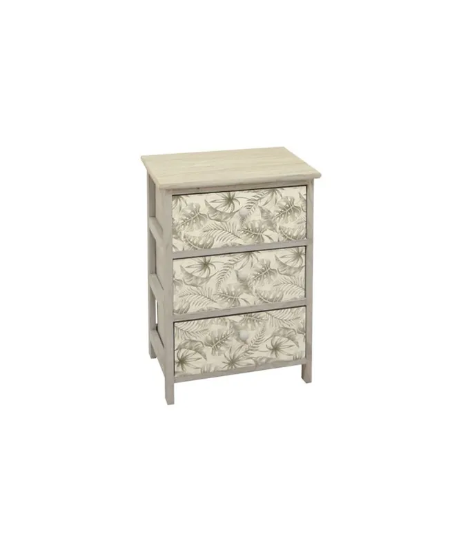 Cassettiera Foglie 3 cassetti compatta e decorativa casa Edizione Limitata