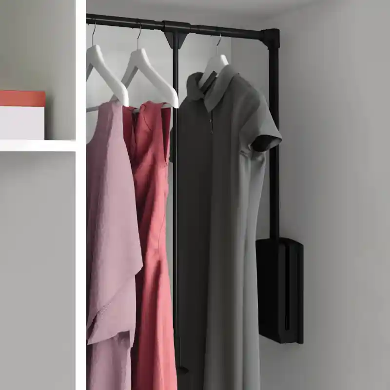 Appendiabiti per armadio Hang 830-1150 mm nero regolabile robusto Non Perdere