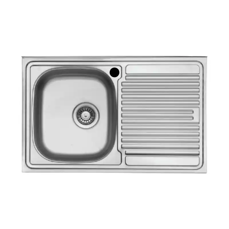 Bestseller Lavello appoggio 80x50 SA216 1 vasca e gocciolatoio destro inox