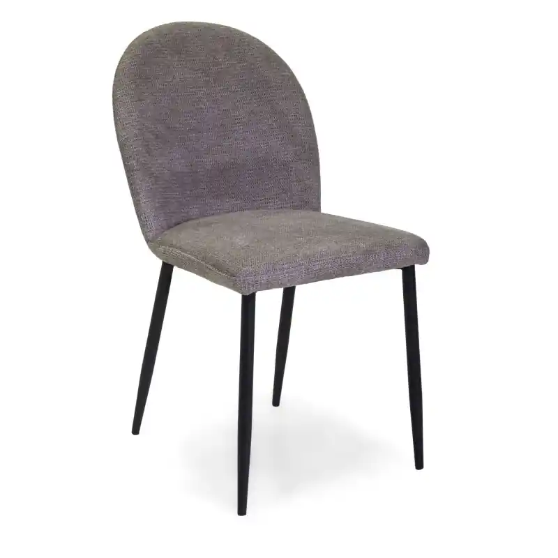 Affare Sedia tessuto grigio struttura nera 44,5x57,5xH82,5 cm moderna