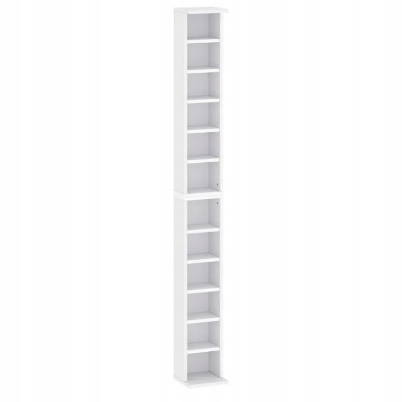 Porta CD DVD con Ripiani Regolabili Bianco Moderno 92 cm Di Marca