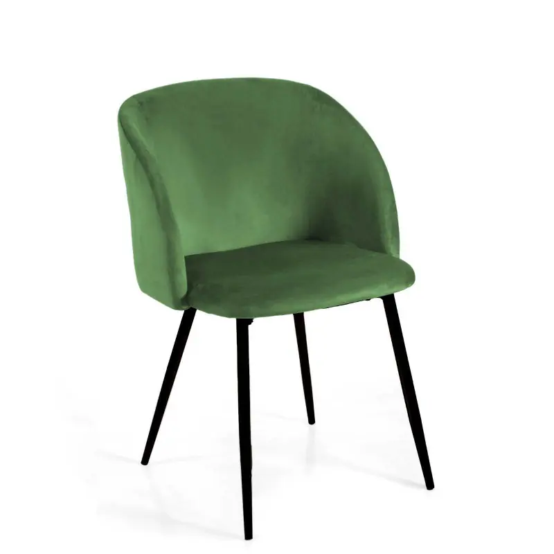 Vendita Finale Poltrona velluto Ruby verde struttura nera 56,5x54xH46/81 cm