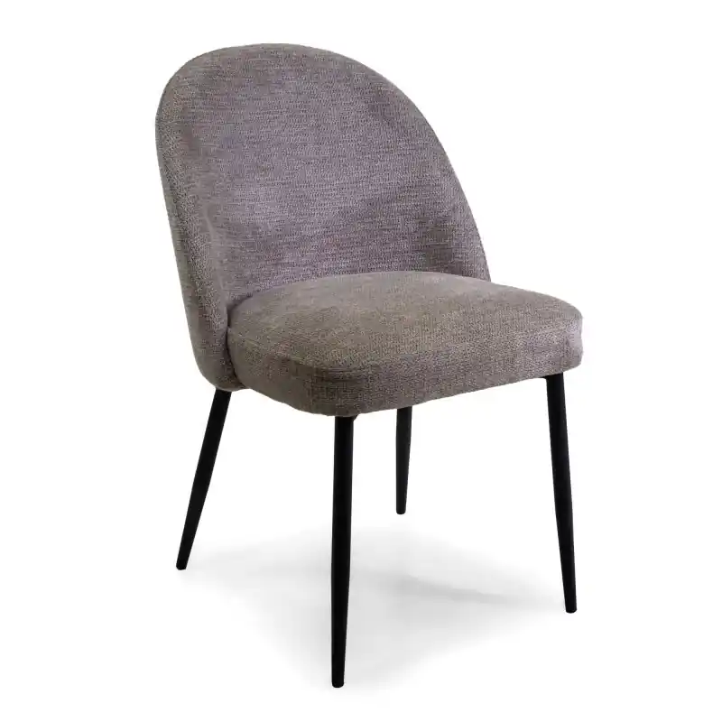 Offerta Sedia tessuto grigio struttura nera 60x50,5xH79,5 cm moderna