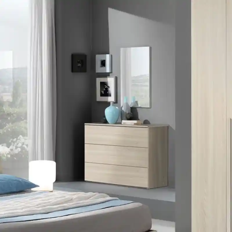 Di Tendenza Comò Manitoba 3 cassetti colore olmo moderno e capiente