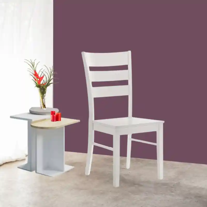 Popolare Set 2 sedie in legno Lisa bianco 99x46x54,5 cm eleganti