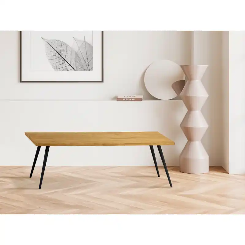 Artigianale Tavolino Primo in legno massiccio 90x50 cm design casa Misure Hub Mobili 90x50 cm
