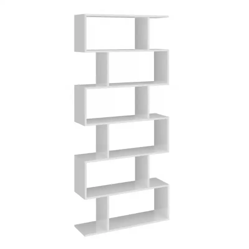 Popolare Libreria Calli 84x192x24 bianco lucido moderna e capiente
