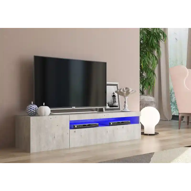 Mobile porta TV Daiquiri 155cm effetto cemento moderno Consegna Rapida