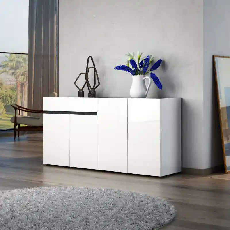 Sideboard Bob 4 ante 1 cassetto Made in Italy moderno e capiente In Voga