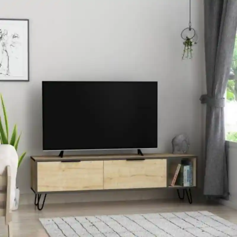 Spedizione Espresso Porta TV Furoki rovere 150x50 moderno e capiente per soggiorno