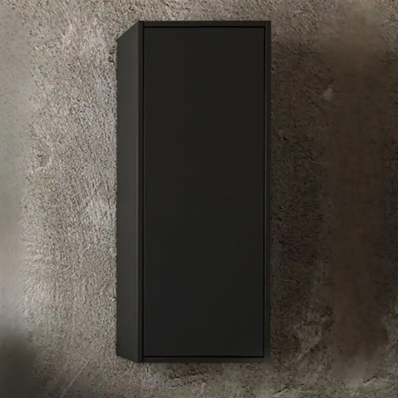 Prezzo Conveniente Pensile bagno Push nero opaco 35x30,5x80 cm 1 anta moderno