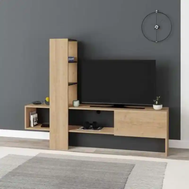Mobile porta TV Troya rovere antracite anta ribalta moderno Offerta Del Giorno