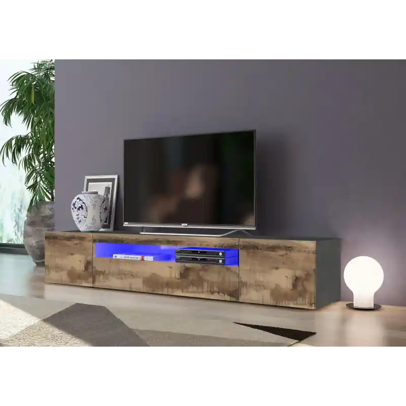 Promozione Mobile porta TV Daiquiri 200 cm Ardesia e Acero Pereira moderno