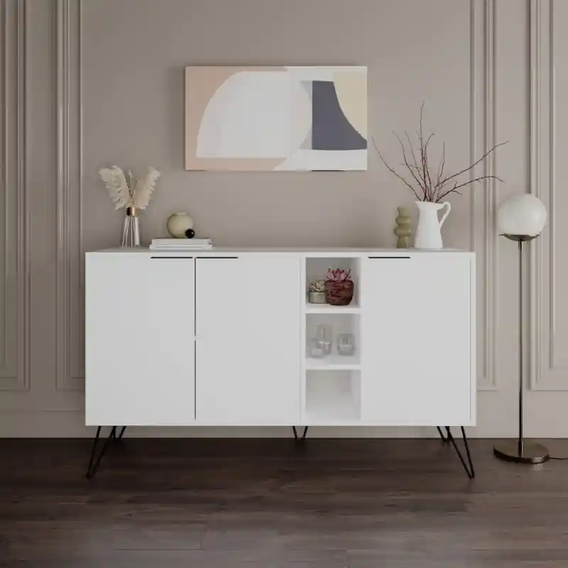 Occasione Madia Clara bianco 3 ante 142x35,5x83h moderna e capiente