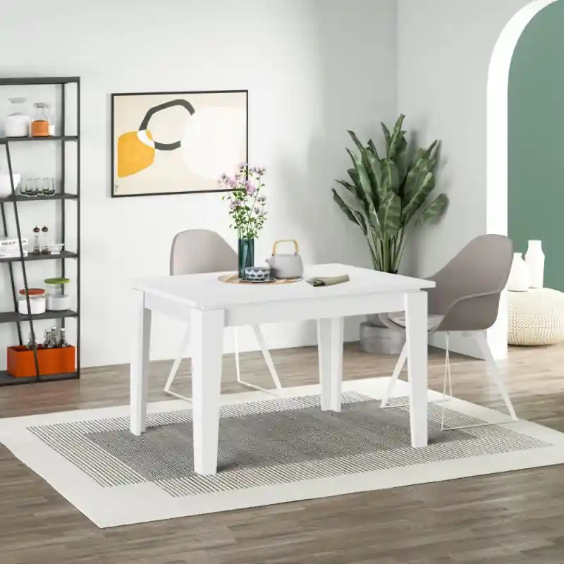 Tavolo allungabile Megaron bianco 120x80 cm moderno e pratico Affare