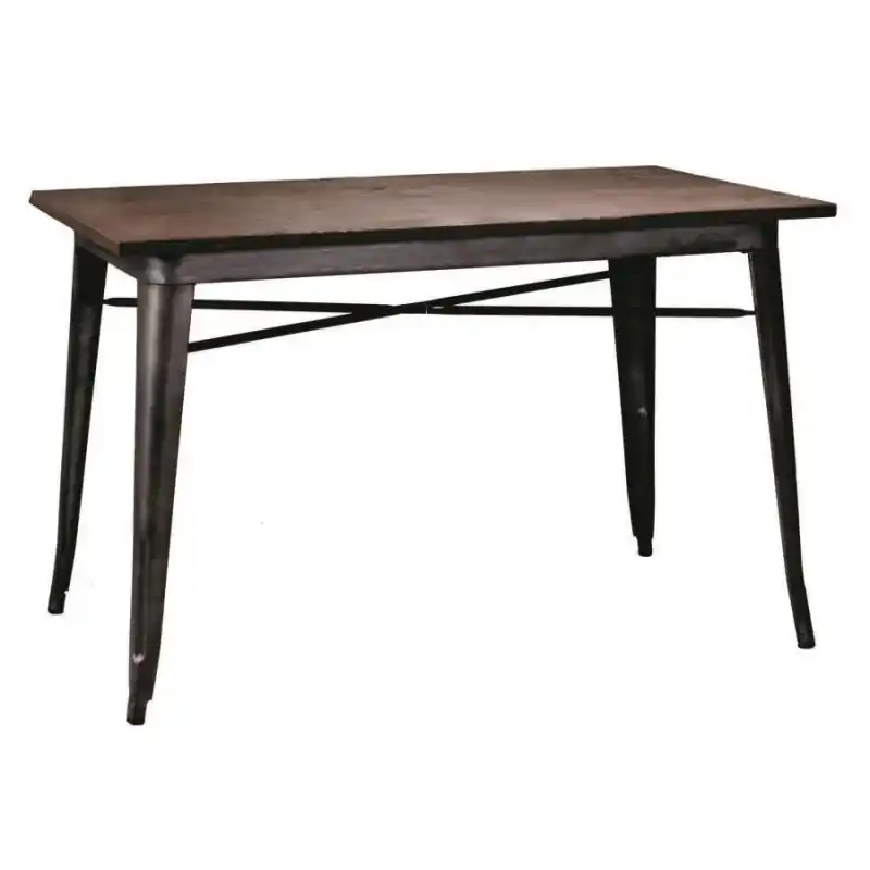 Tavolo ferro Bristol top in legno marrone 160x80 cm Bestseller