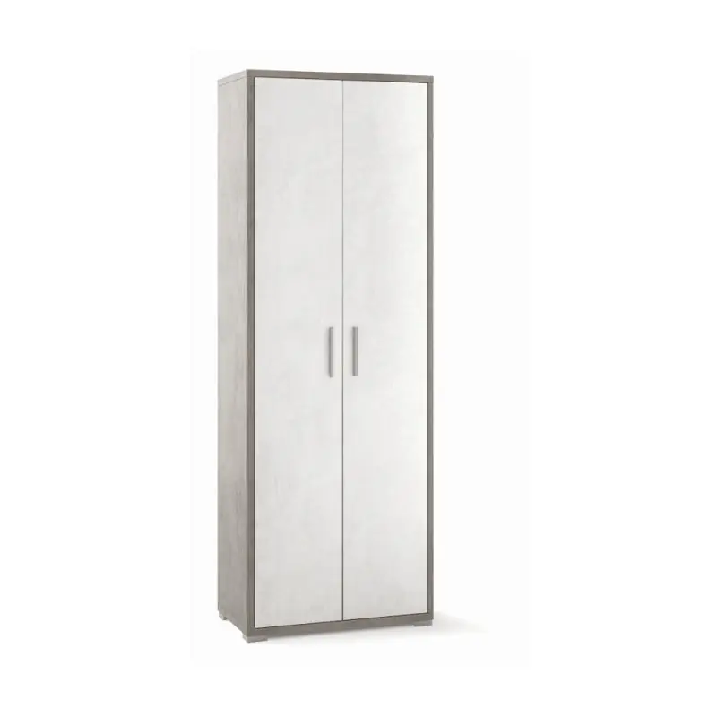 Armadio 2 ante H199 L71 cemento e ossido bianco Sarmog moderno Occasione Imperdibile