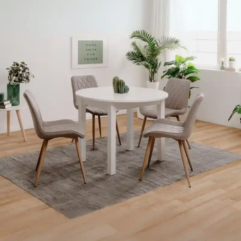 Tavolo rotondo allungabile Coburg 100 bianco – Praticità e stile Novità