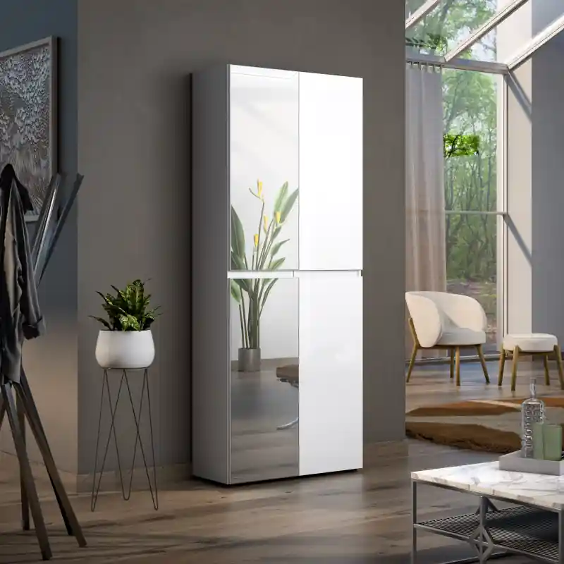 Scarpiera XXL 4 ante 2 specchi Mister Made in Italy Spedito Oggi