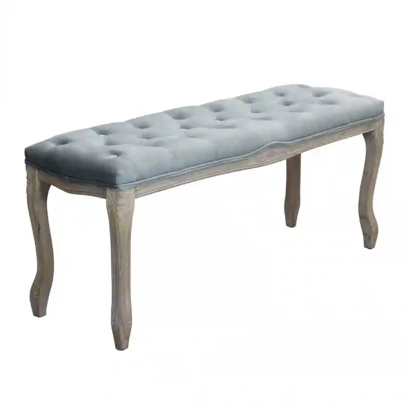 Set di 2 panca Misty in velluto grigio per casa e giardino Compra Adesso